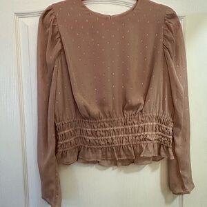 Express dusty rose and gold with Ruched Waist • large